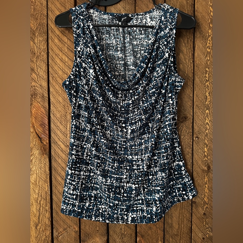 GNW Women's Tank Top - Black and White Abstract